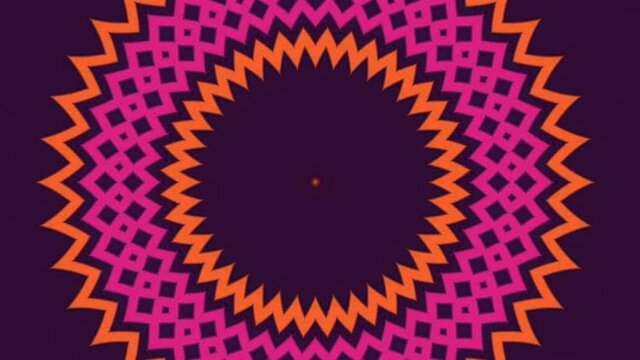An illustration of a beautiful colorful mandala on the black background