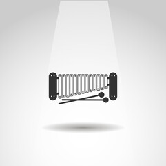 dulcimer icon, dulcimer simple music icon