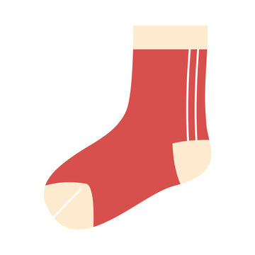 red sock icon vector design