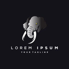 Elephant logo design Premium Vector