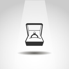 ring icon, love wedding ring simple icon
