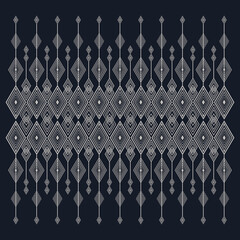 geometric folklore ornament pattern. tribal ethnic and motifs texture striped. retro embroidery style. design for background, wallpaper, decor, clothing, cover, curtain. vector illustration.