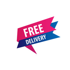 Free delivery service logo badge. Free shipping order