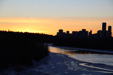 Fototapeta premium Shadow Of The Sunset, Edmonton, Alberta