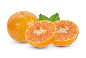 orange fruit isolated on white background.
