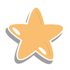 star shape sticker vector design