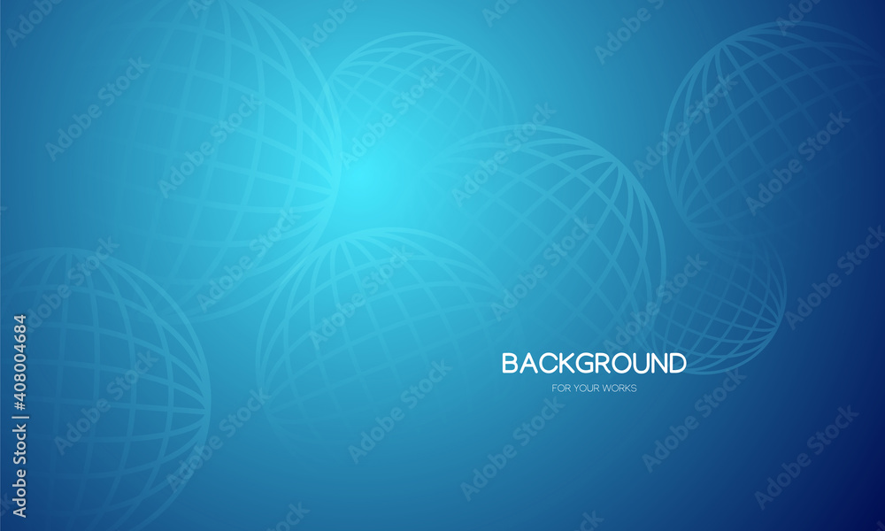 Aufkleber Abstract background vector illustration. Gradient blue with geometric shapes composition.