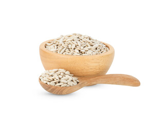 Sunflower seeds isolated on white background.