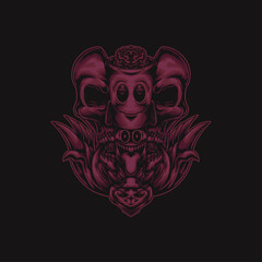 Smile skull illustration