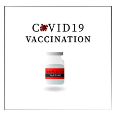 COVID-19 vaccination vector, hand drawn or sketch