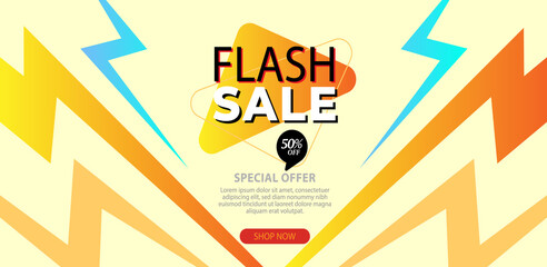 	
Flash sale discount banner template 