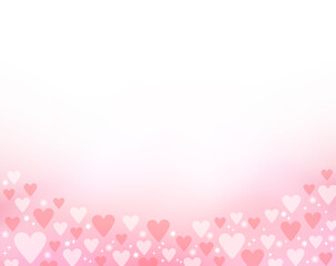ハートとキラキラのピンクグラデーション背景