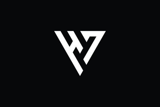 VH logo letter design on luxury background. HV logo monogram initials letter concept. VH icon logo design. HV elegant and Professional letter icon design on black background. H V VH HV