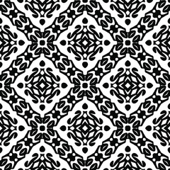 Geometric vector pattern with triangular elements. Seamless abstract ornament for wallpapers and backgrounds. Black and white colors.