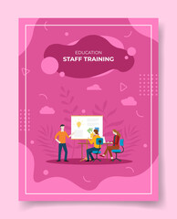 staff training concept for template of banners, flyer, books cover, magazine