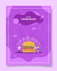 hamburger concept for template of banners, flyer, books cover, magazine