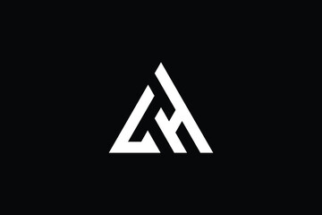 HL logo letter design on luxury background. LH logo monogram initials letter concept. HL icon logo design. LH elegant and Professional letter icon design on black background. L H HL LH