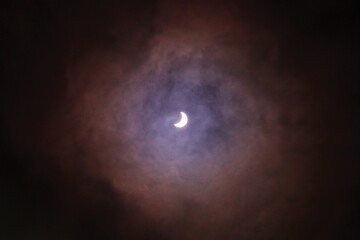 Obraz na płótnie Canvas Solar Eclipse in Color