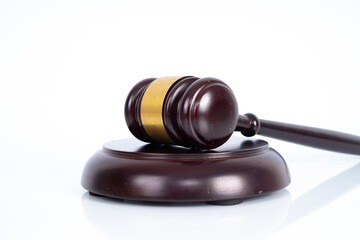 gavel hammer with white background.