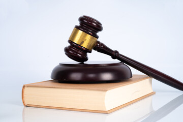 gavel hammer with white background.