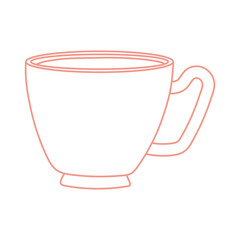 tea and coffee cup object icon line style