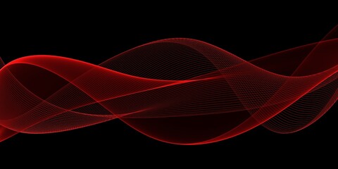 Abstract red waves background. Template design