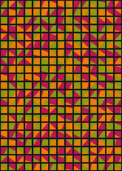 Abstract Geometric Pattern generative computational art illustration