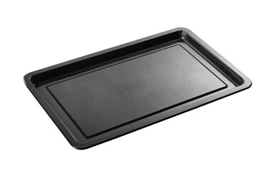 Empty baking tray for oven on white background
