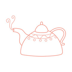 tea and coffee kettle icon line style