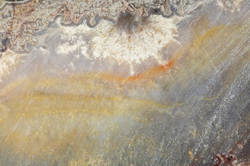 Beautiful  colorful pattern in slice of agate rock for background