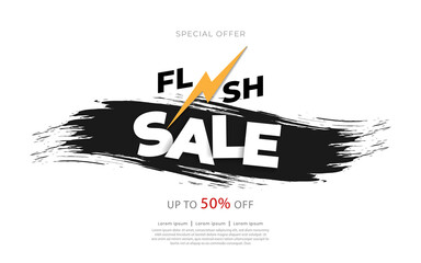 	
Flash sale discount banner template 