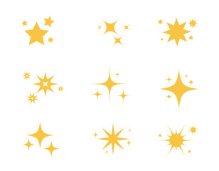 Sparkles Stars icon isolated on white background. Twinkling stars. Stars light effect. Vector illustration