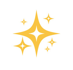 Sparkles Stars icon isolated on white background. Shine icon. Twinkling stars. Vector illustration
