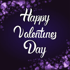 Naklejka na ściany i meble valentines day celebration love banner flyer or greeting card with hearts vector illustration