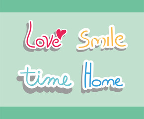 Cute stickers icon set vector design