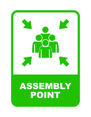 Muster Point sign on ehite background