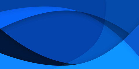 Paper layer circle blue abstract background. Curves and lines use for banner, cover, poster, wallpaper, design with space for text