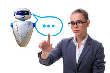 Concept of chat bot in modern business communication