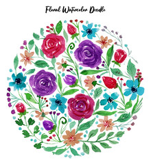 Flower Watercolor Doodle