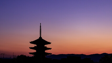 Obraz premium Nightscape in Kyoto Japan