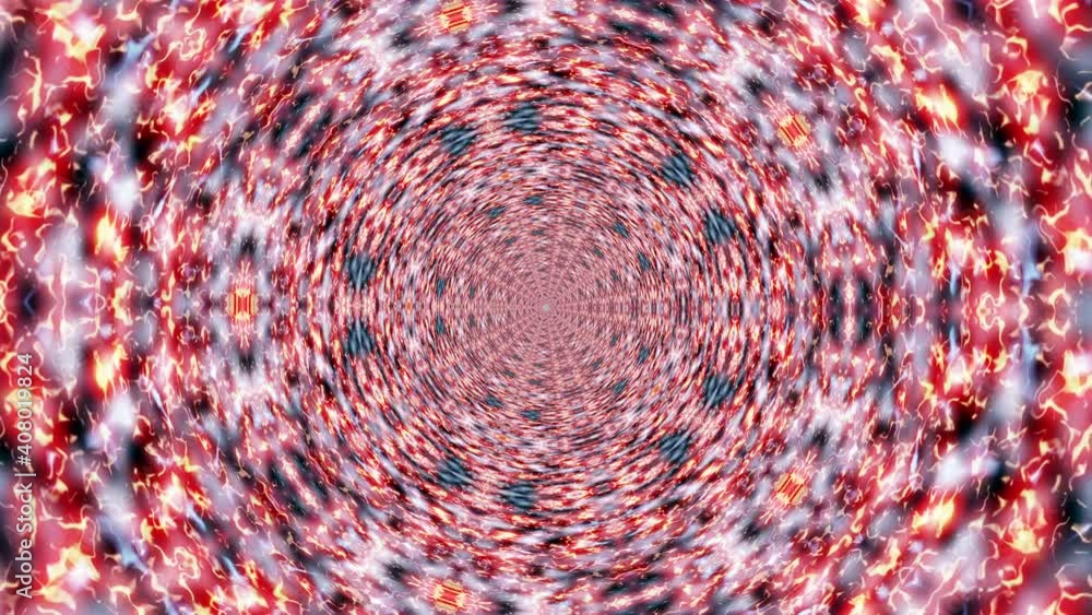 Poster abstract plasma energy waves and lightning kaleidoscope infinite abstract background. 4k 3d seamless