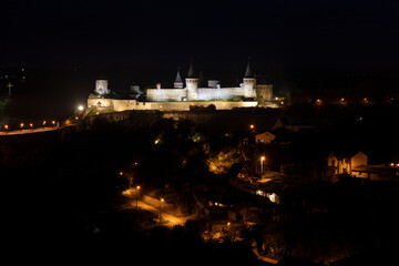 Fototapeta premium shot of the old castle, view from above