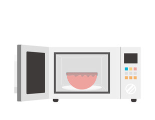 電子レンジのベクターイラスト 家電 炒飯 Wall Mural Nisi