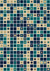 Fototapeta premium Abstract Geometric Pattern generative computational art illustration