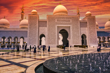 Sheik Zayed Grand Mosque In Abu Dhabi