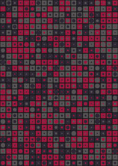 Fototapeta premium Abstract Geometric Pattern generative computational art illustration