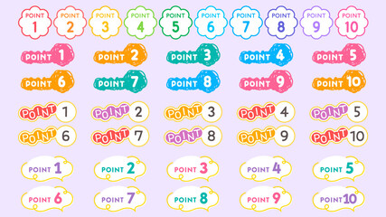 ポイント 見出し アイコン セット／カラフル