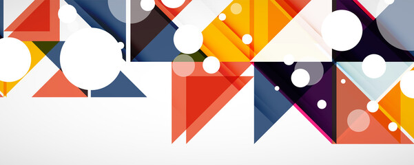 Set of vector triangle geometric backgrounds. Vector illustration for covers, banners, flyers and posters and other designs