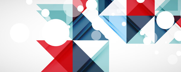 Set of vector triangle geometric backgrounds. Vector illustration for covers, banners, flyers and posters and other designs