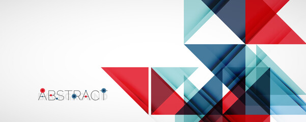 Set of vector triangle geometric backgrounds. Vector illustration for covers, banners, flyers and posters and other designs